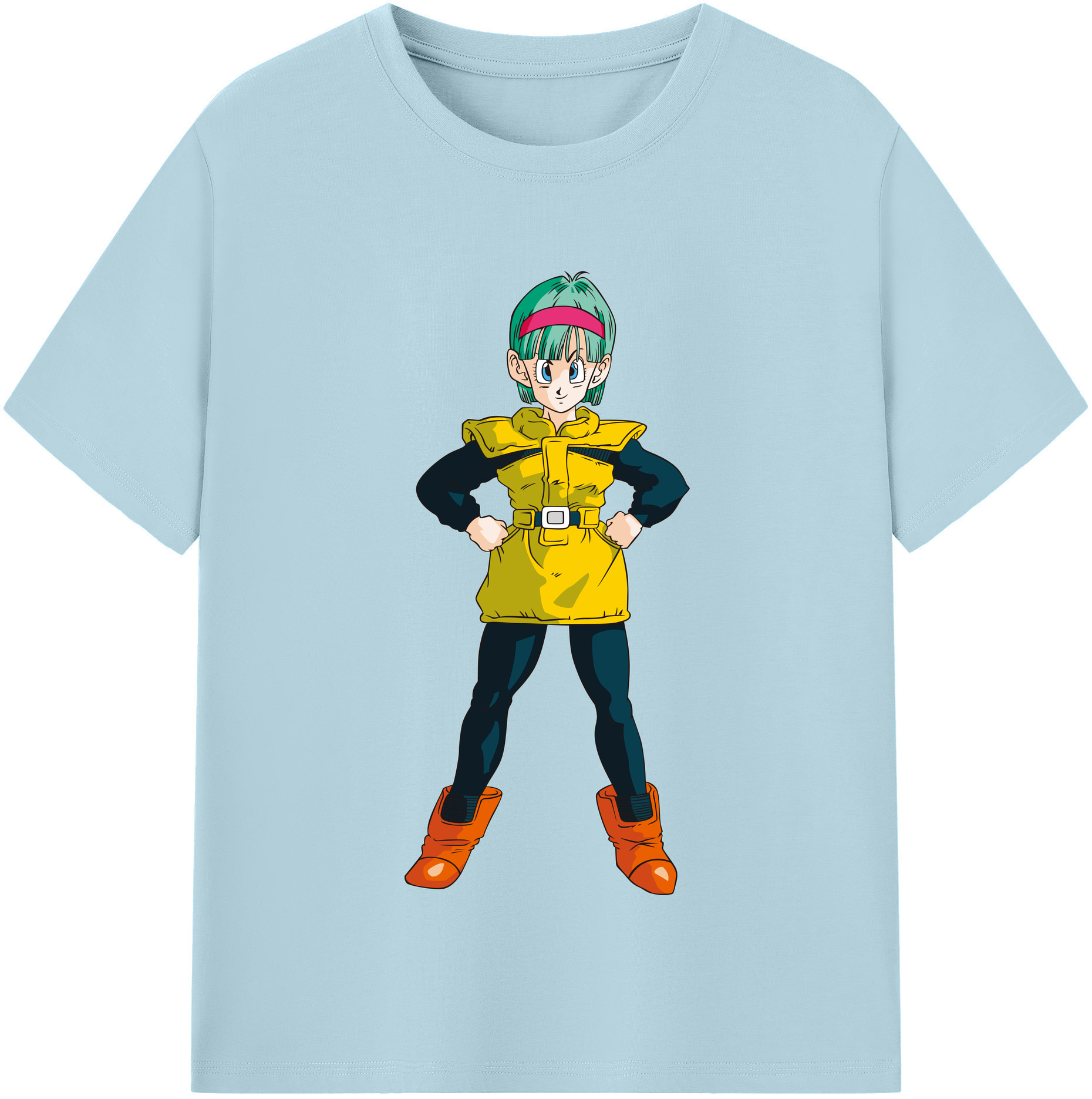 （画像用） ドラゴンボール ブルマ DRAGON BALL Bulma 綿100％半袖Tシャツ（フロントプリント）